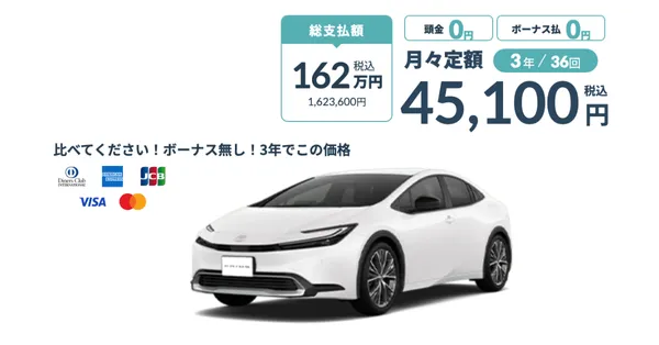 月々定額カーリース