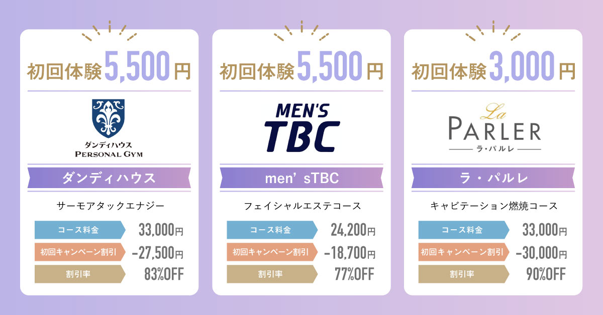 メンズ痩身エステ　料金